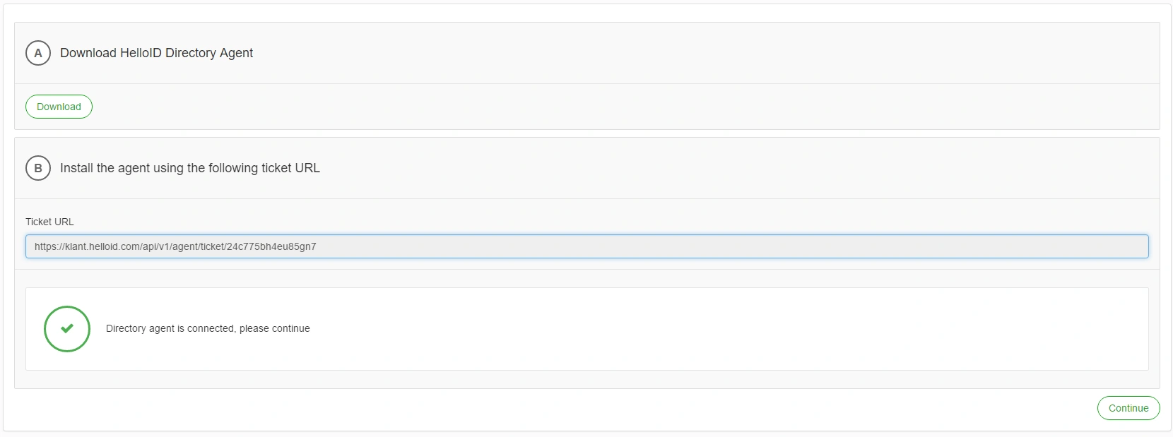 Download en installeer agent
