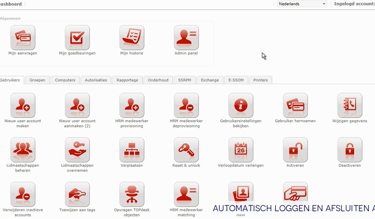 Screenshot dashboard HelloID